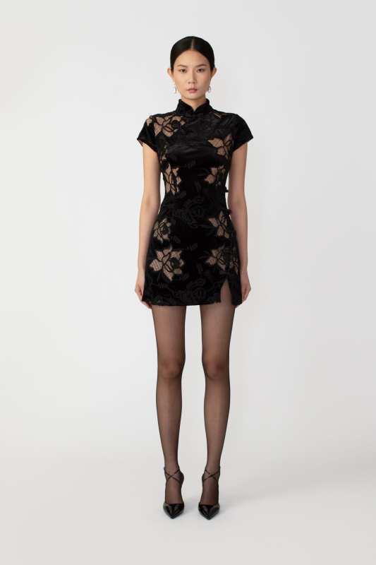 Violet Velvet Mini Dress