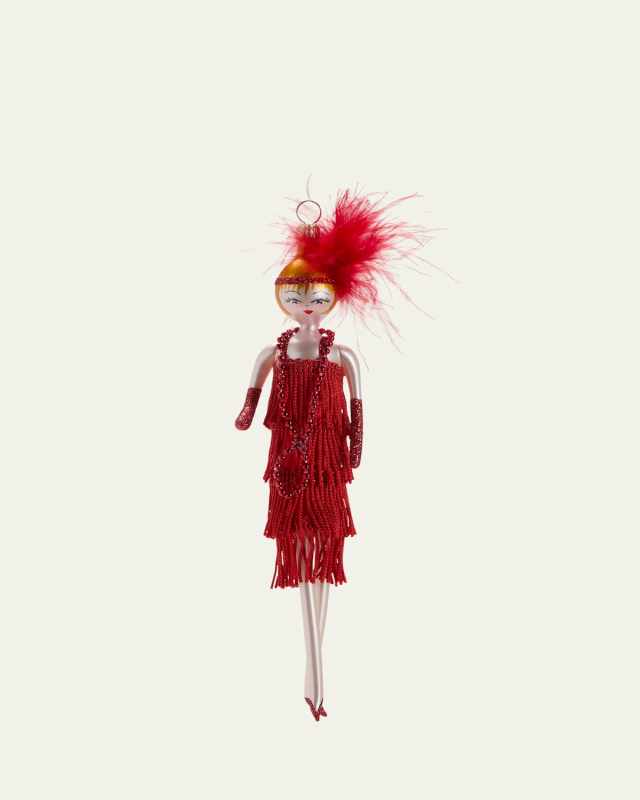 Red Lady of the 20s Christmas Ornament