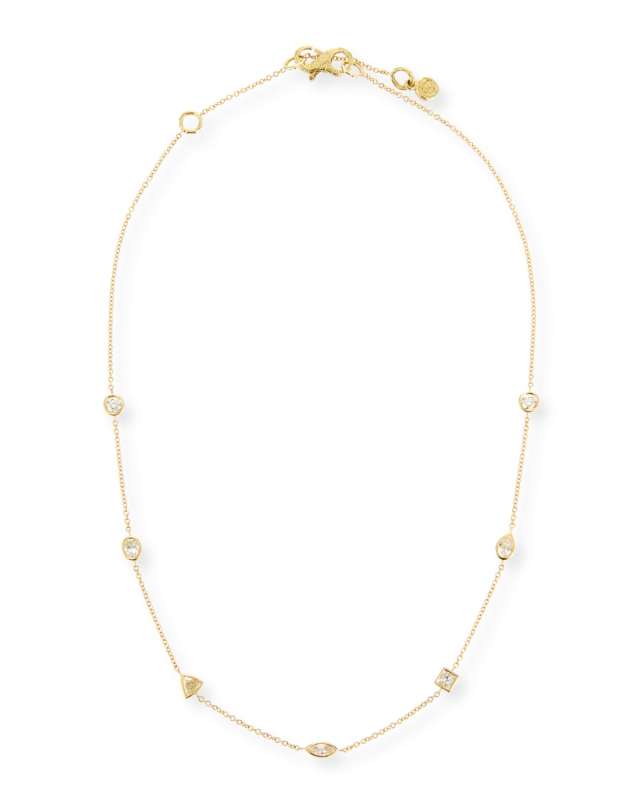18k Gold Mixed Diamond Choker Necklace