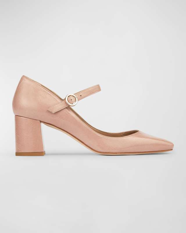 Winter Leather Mary Jane Pumps