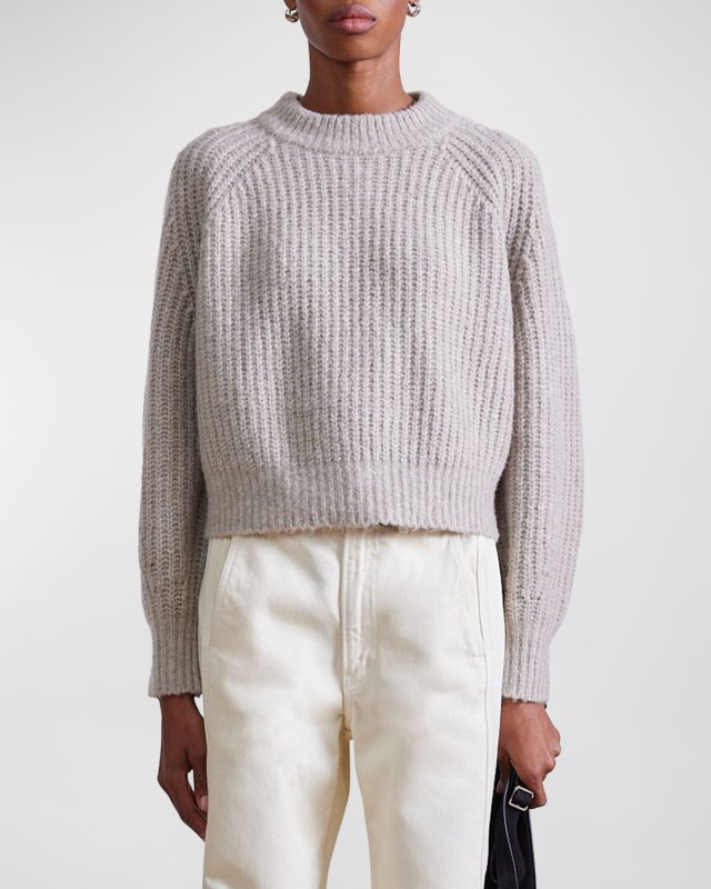 Yummy Ribbed-Knit Crewneck