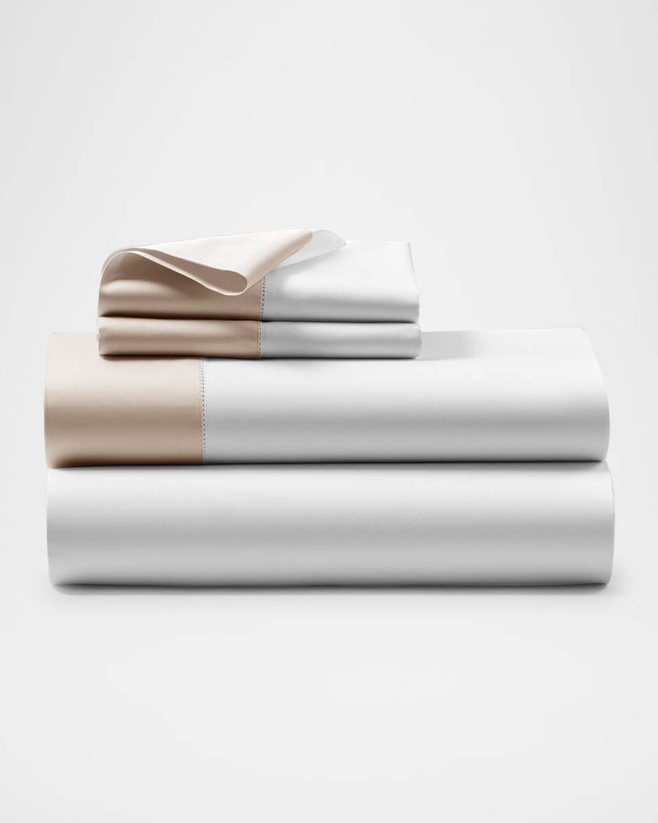 Organic Sateen Border Flat Sheet, KING