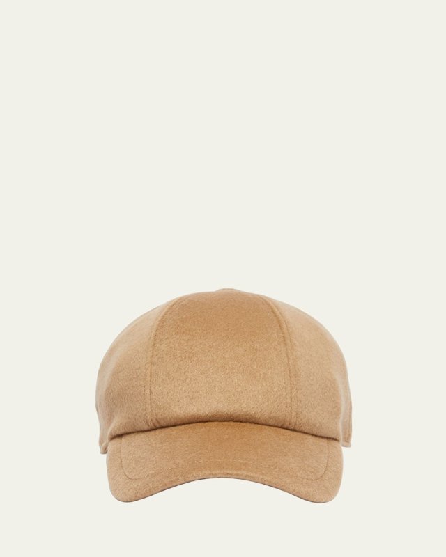 Obliqua Cashmere & Leather Newsboy Cap