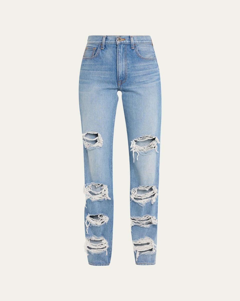 The Rayssa Distressed Straight Leg Jeans