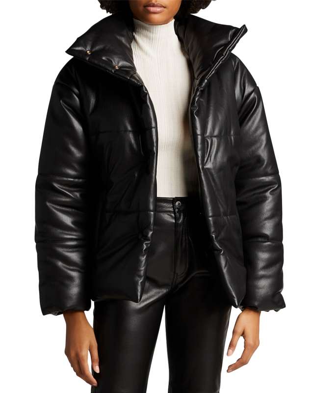 Hide Vegan Leather Puffer Jacket