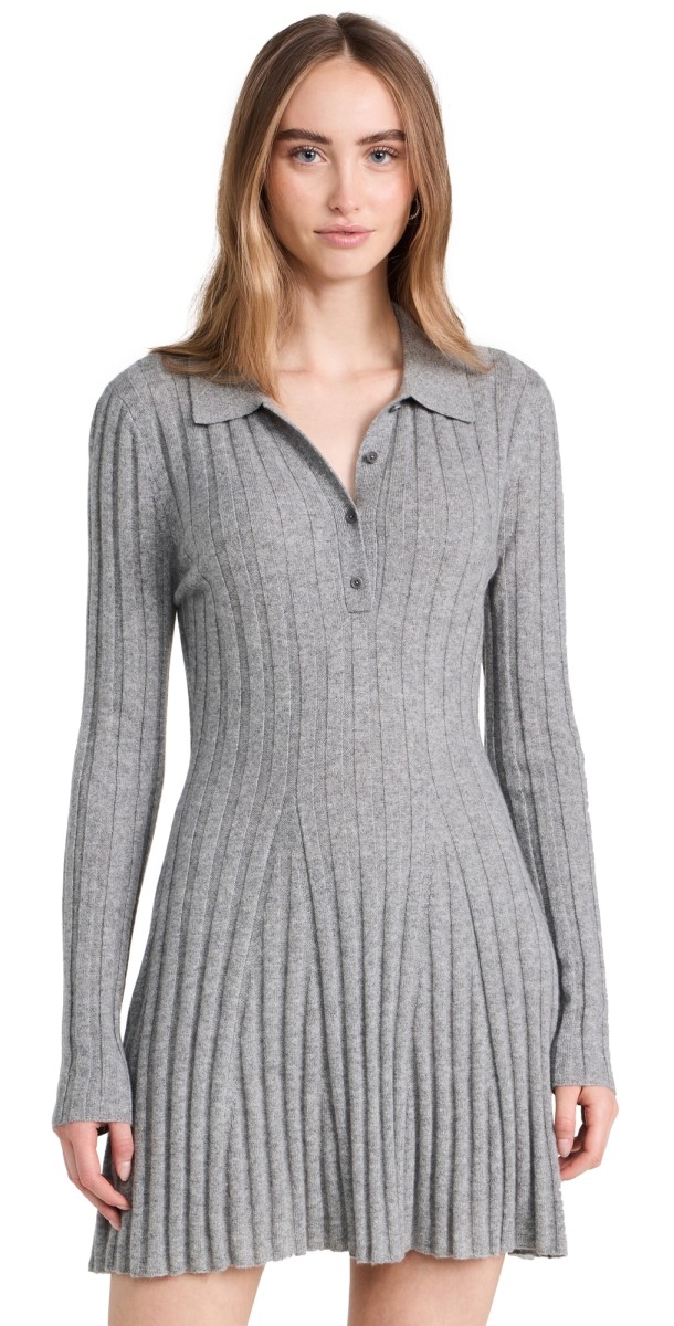 Reformation Walsh Cashmere Collared Mini Dress Husky