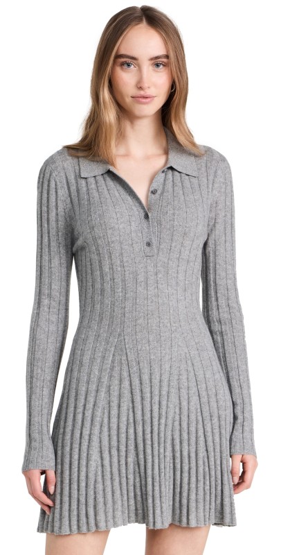 Reformation Walsh Cashmere Collared Mini Dress Husky
