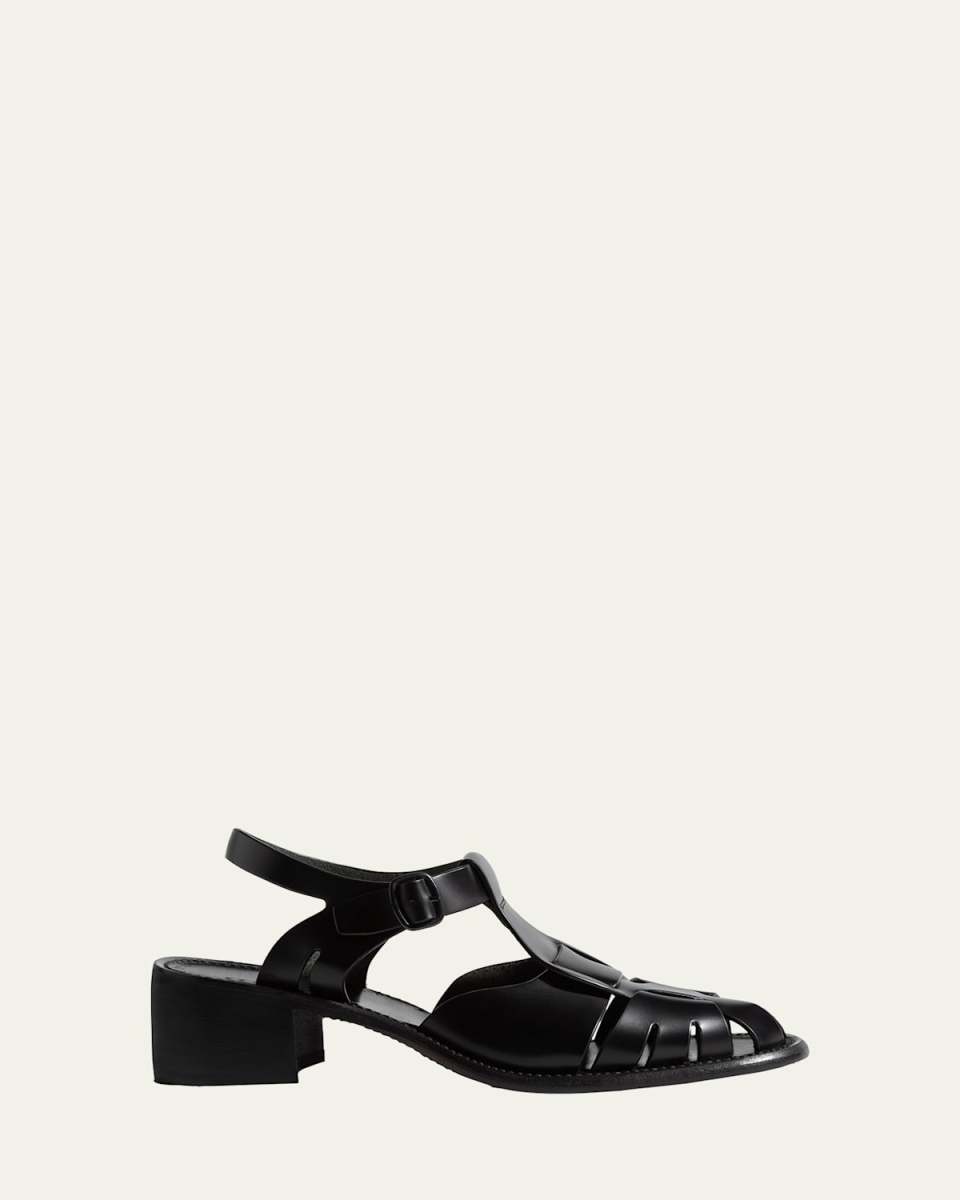 Pesca Heeled Fisherman Sandals With Ankle Strap