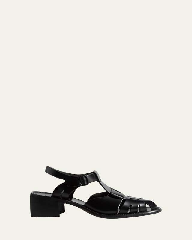 Pesca Heeled Fisherman Sandals With Ankle Strap