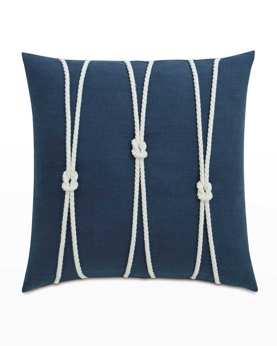 Isle Yacht Knots Accent Pillow, Indigo