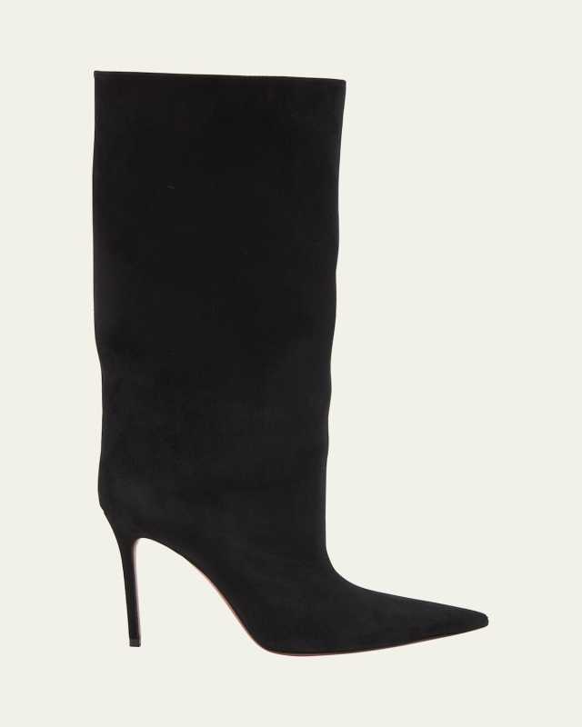 Fiona Suede Stiletto Slouchy Boots