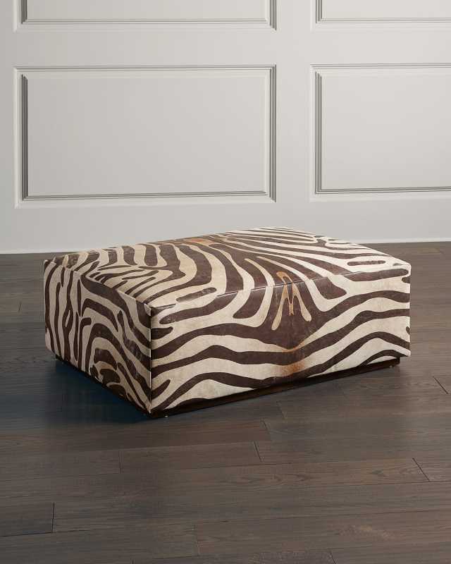 Roc Hair on Hide Ottoman