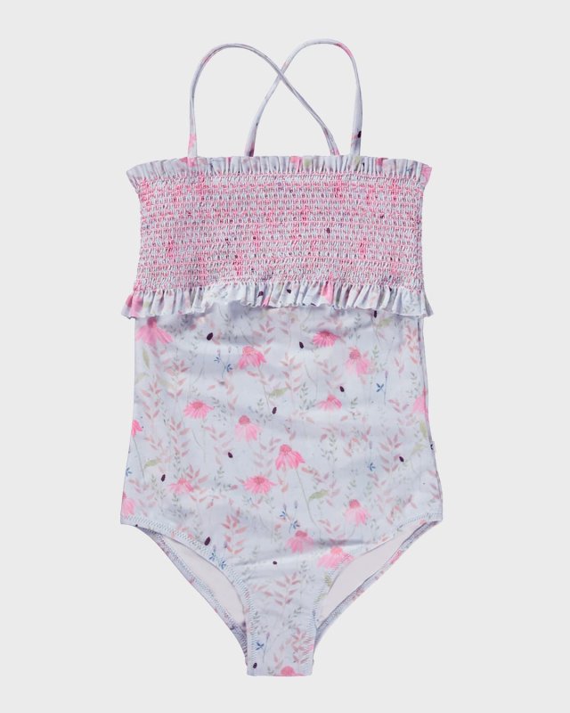 Girl's Nairobi Floral-Print One-Piece Swimsuit, Size 8-10