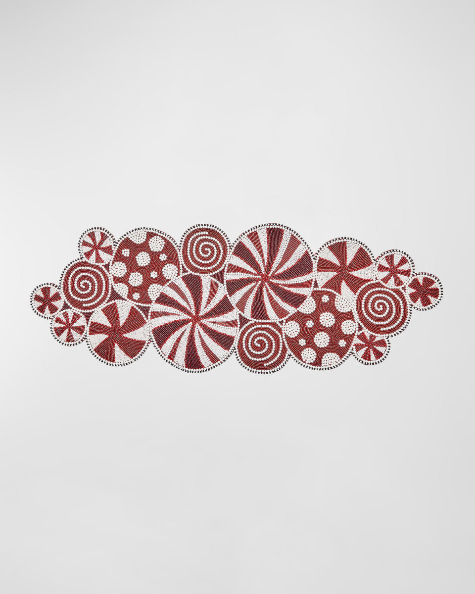 Peppermint Beaded Table Runner