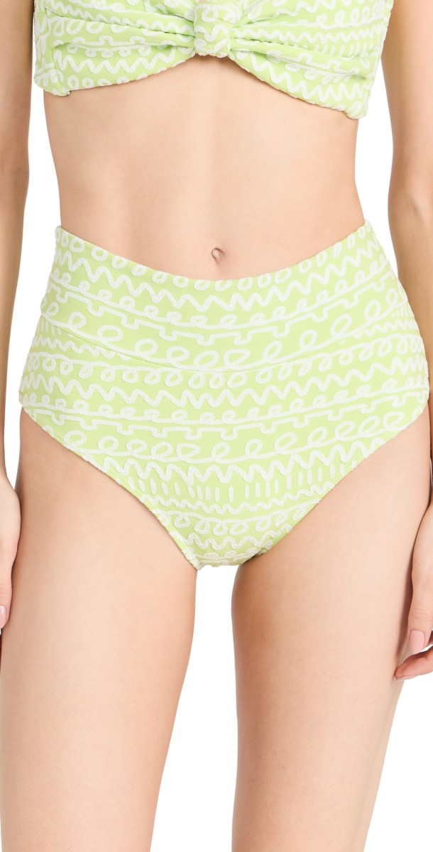 Montce High Rise Bikini Bottoms Lime Icing
