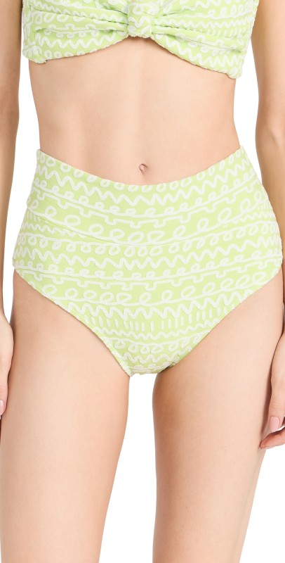 Montce High Rise Bikini Bottoms Lime Icing