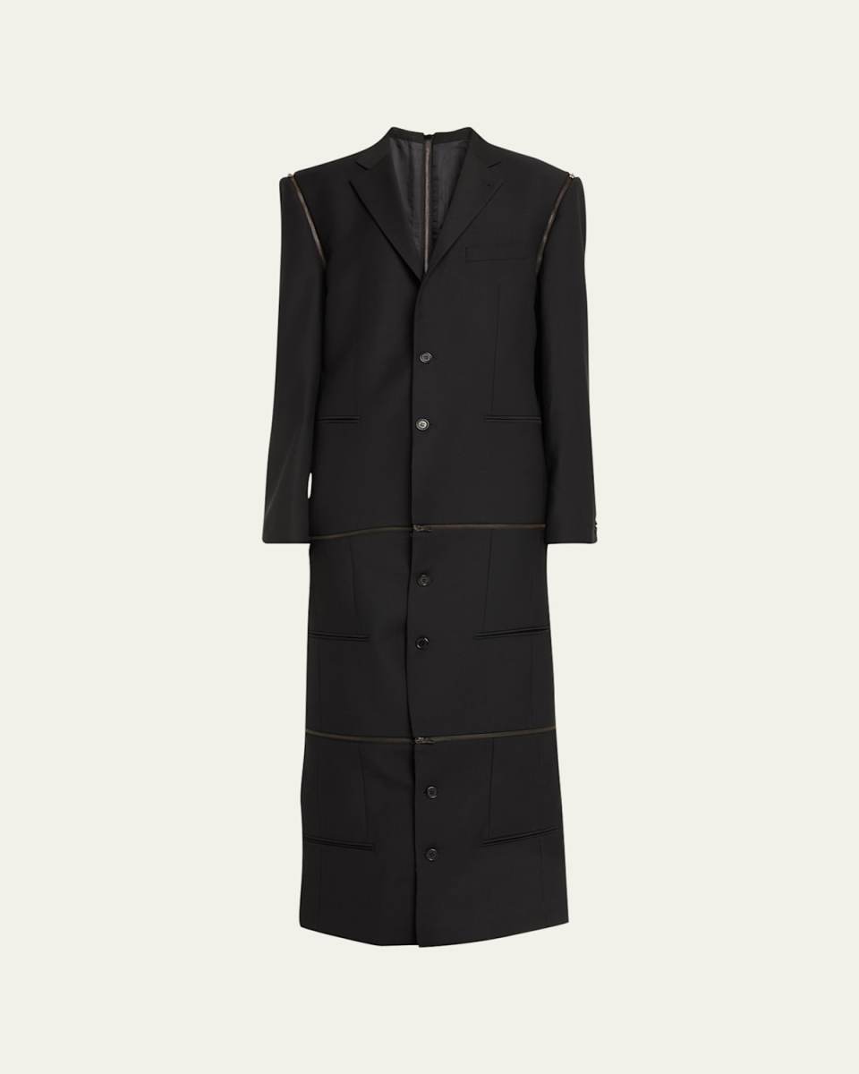 Transformer Zipper Wool Coat