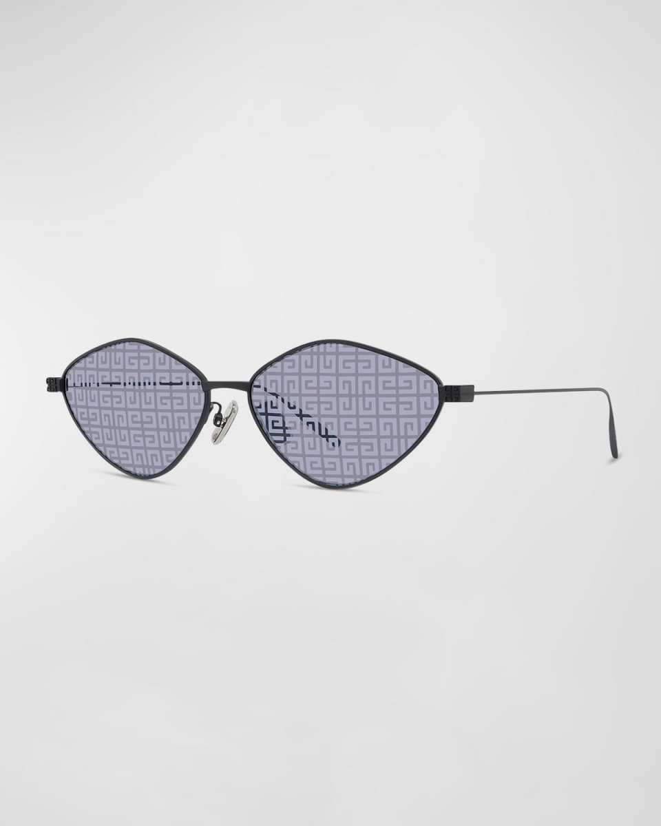 4G Metal Oval Sunglasses