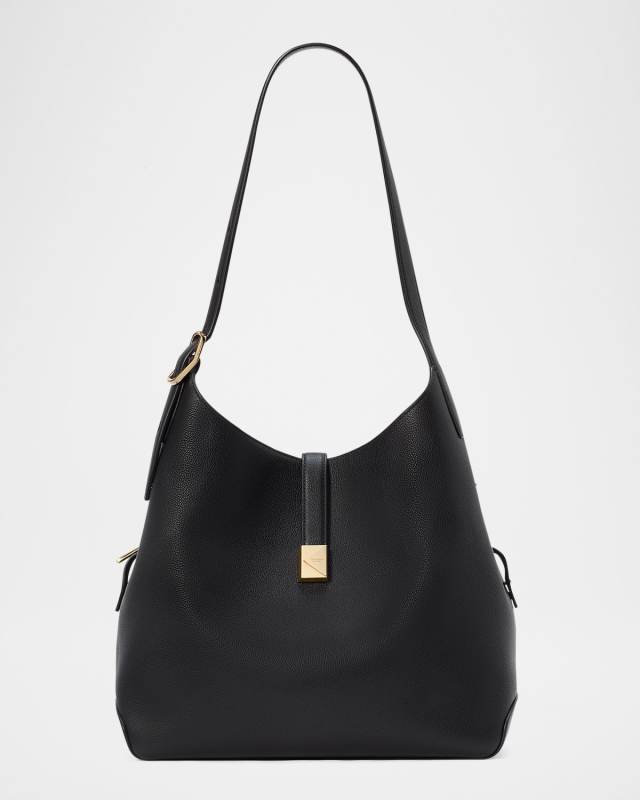 tribeca pebbled leather shoulder bag
