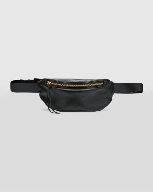 Moon Small Zip Leather Belt Bag