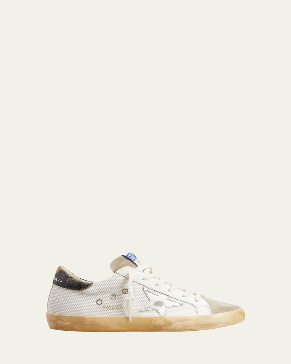 Superstar Net Leather Low-Top Sneakers