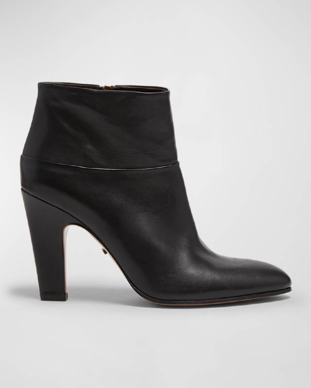 Eve Leather Zip Ankle Booties
