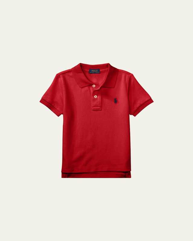 Short-Sleeve Logo Embroidery Polo Shirt, Size 2-7