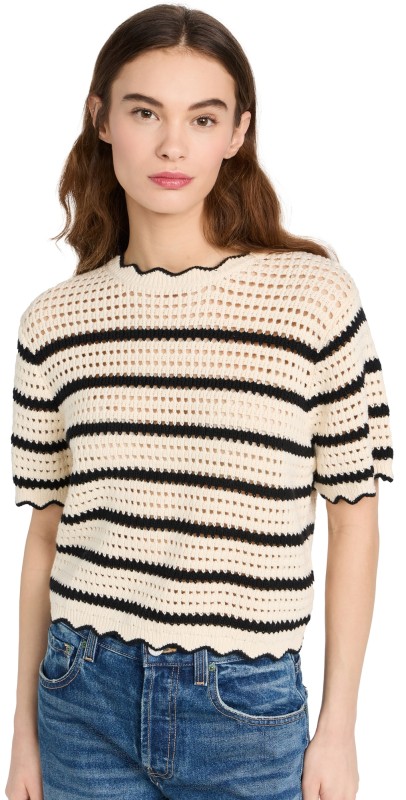 Birds of Paradis Jules Sweater T-Shirt White/Black White