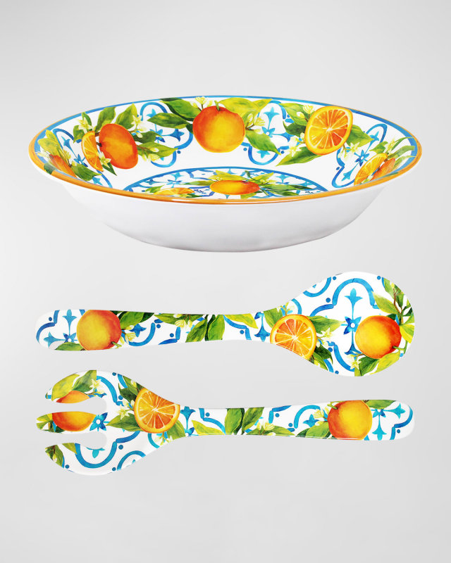 Valencia Salad Bowl and Salad Server Set