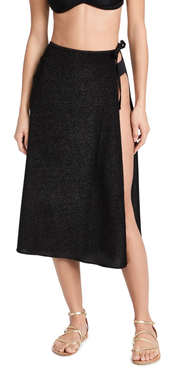 HVN Mesh Wrapkirtparkly Black