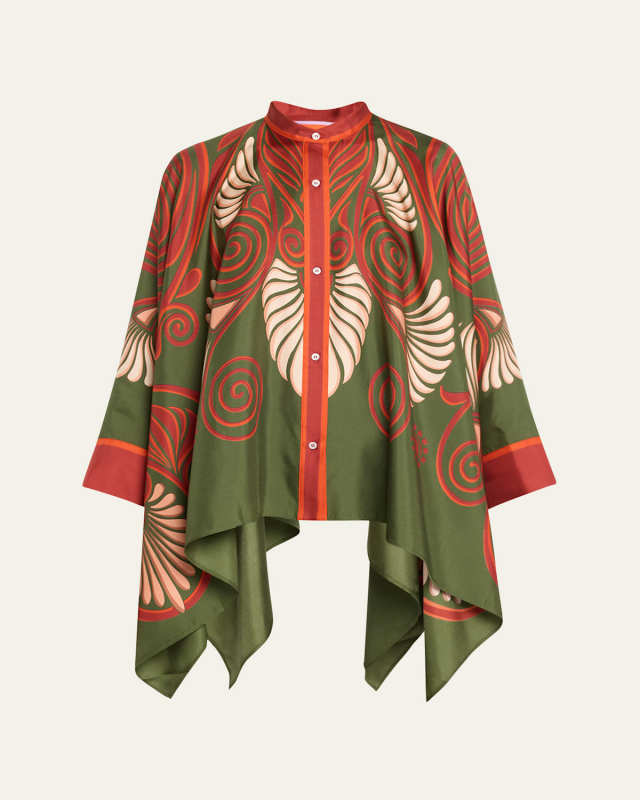 Foulard Placee Button-Front Shirt