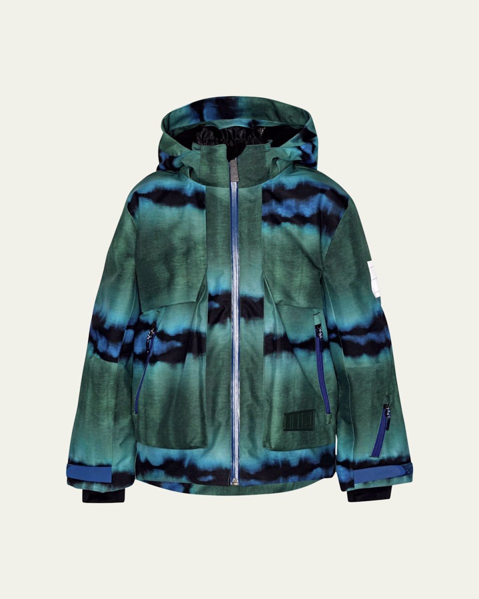 Boy's Alpine Tie-Dye Printed Jacket, Size 4-7