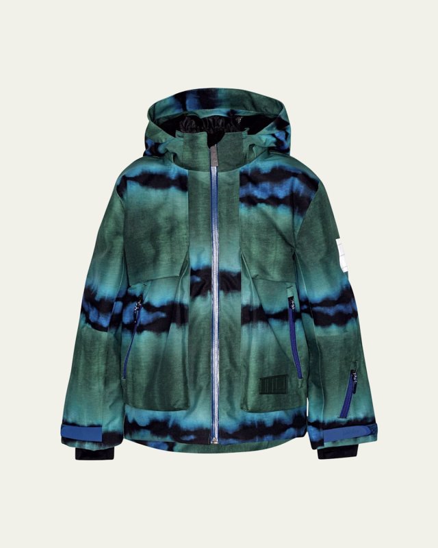 Boy's Alpine Tie-Dye Printed Jacket, Size 4-7
