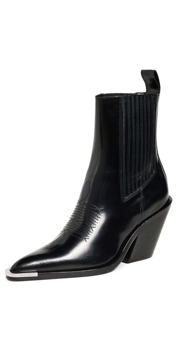 rabanne Santiag Heeled Boots Black