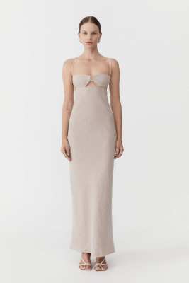 St. Agni Linen Resort Dress - Natural