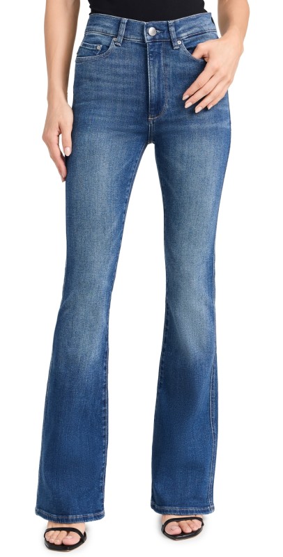 DL1961 Bridget Boot: High Rise Instasculpt Jeans Blue Harbor (Performance)
