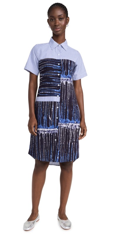 Busayo Bosede Dress Blue and White