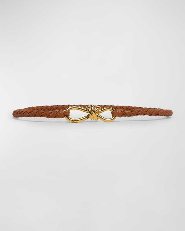 Intrecciato Braided Nappa Leather Belt