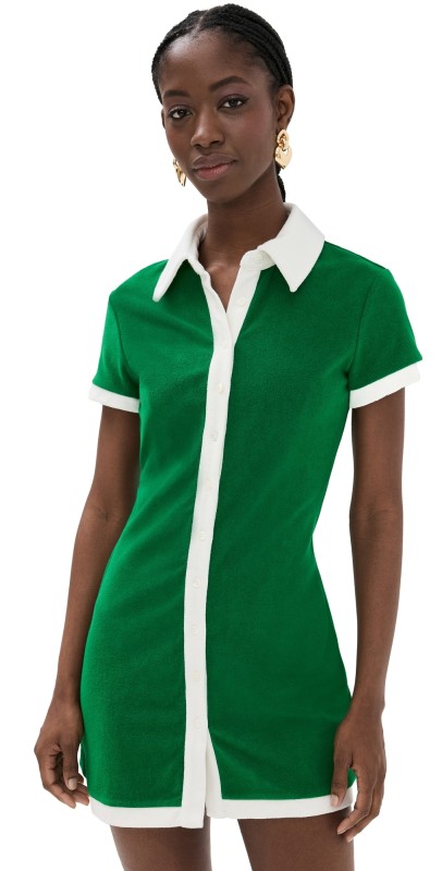 STAUD Holtz Dress Vert/White