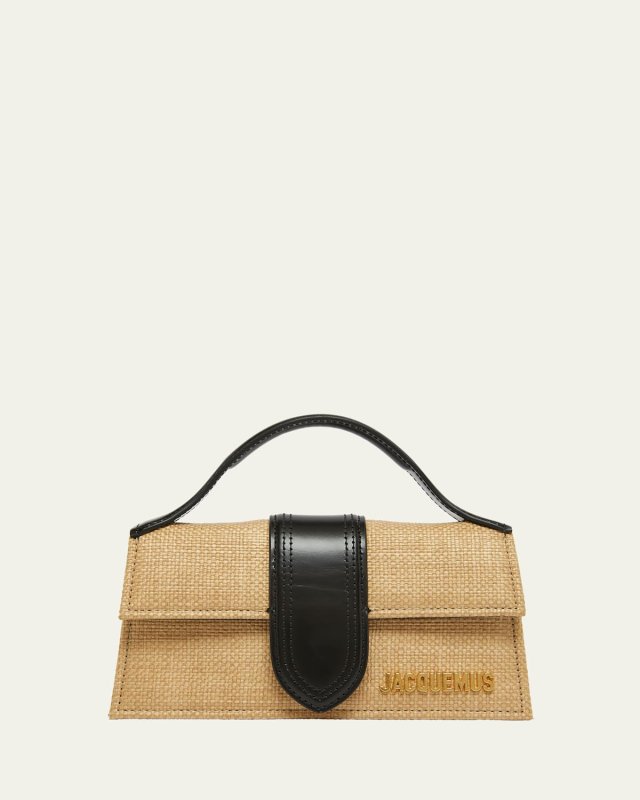 Le Bambino Woven Top-Handle Bag