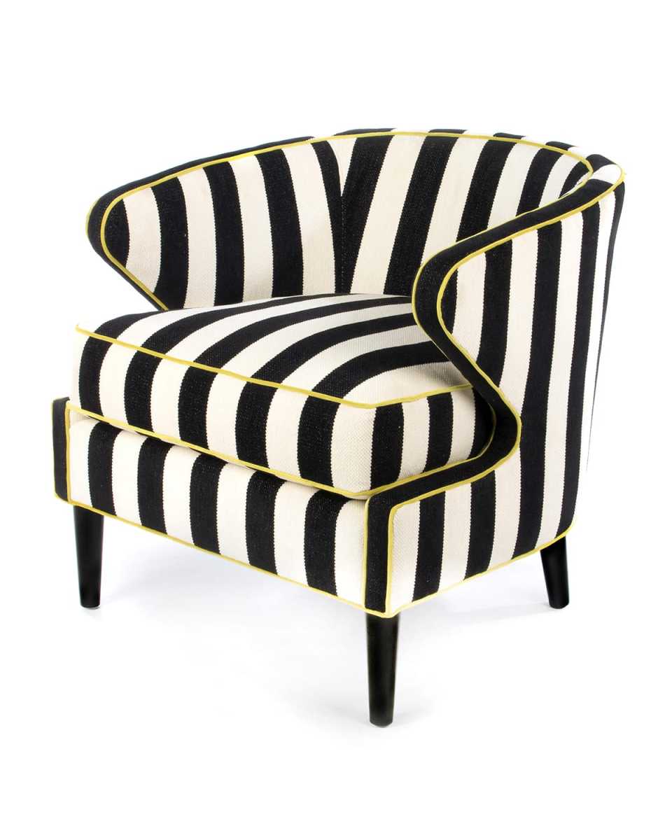 Marquee Chenille Stripe Accent Chair