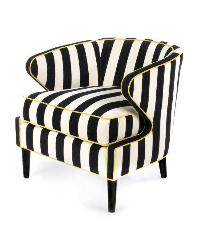 Marquee Chenille Stripe Accent Chair