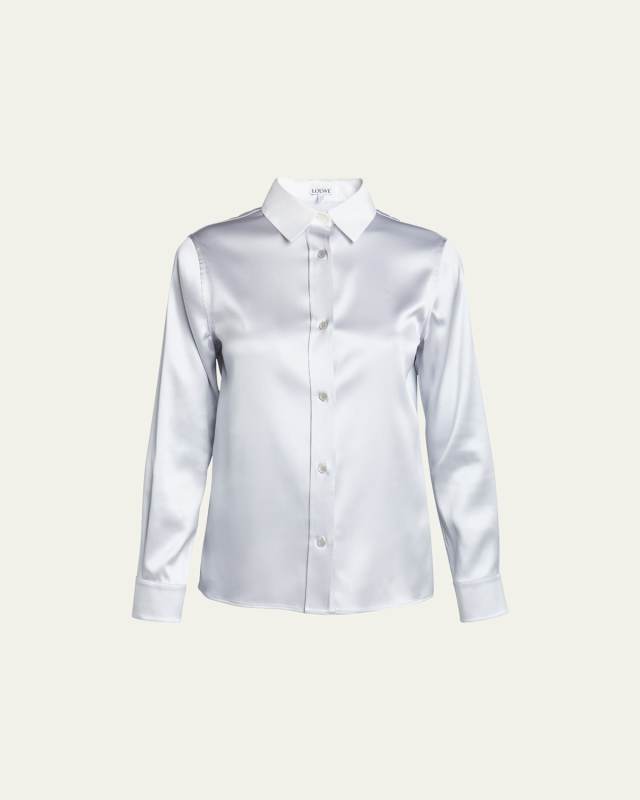 Button Down Silk Blouse