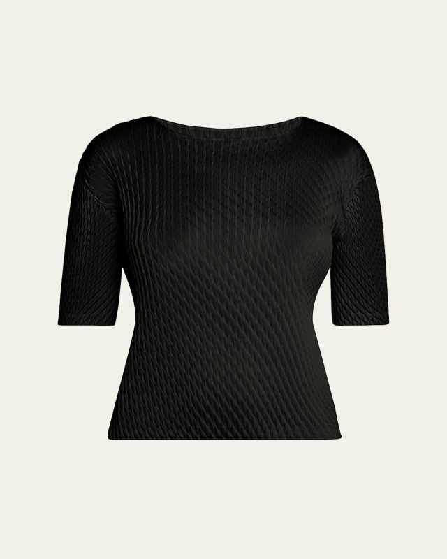 Sleek Pleats Slim Top