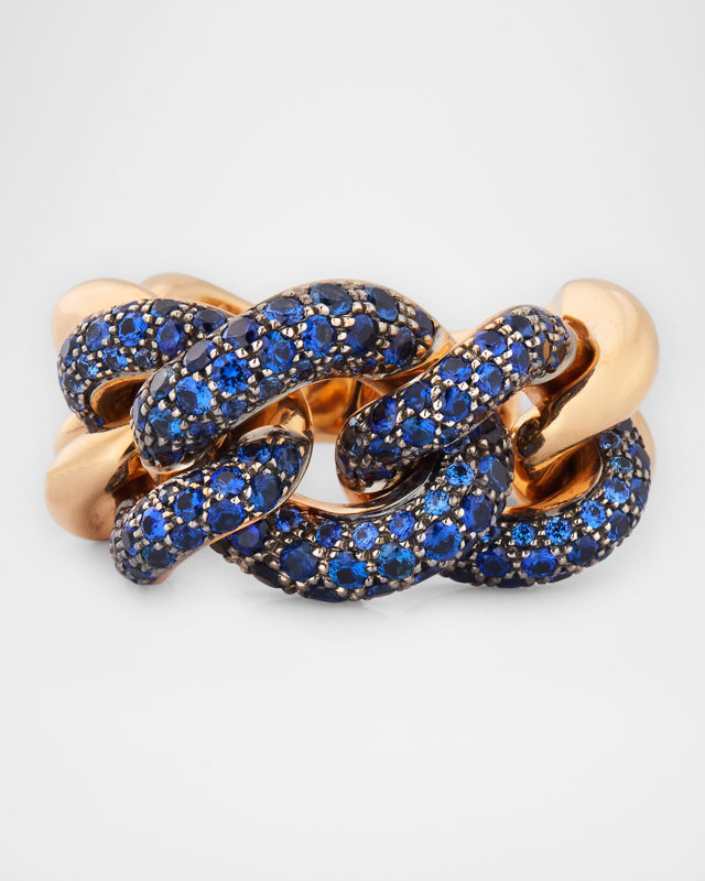 Catene 18K Rose Gold Sapphire Ring