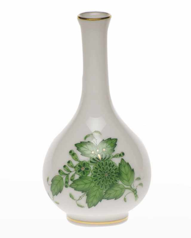 Chinese Bouquet Green Small Bud Vase