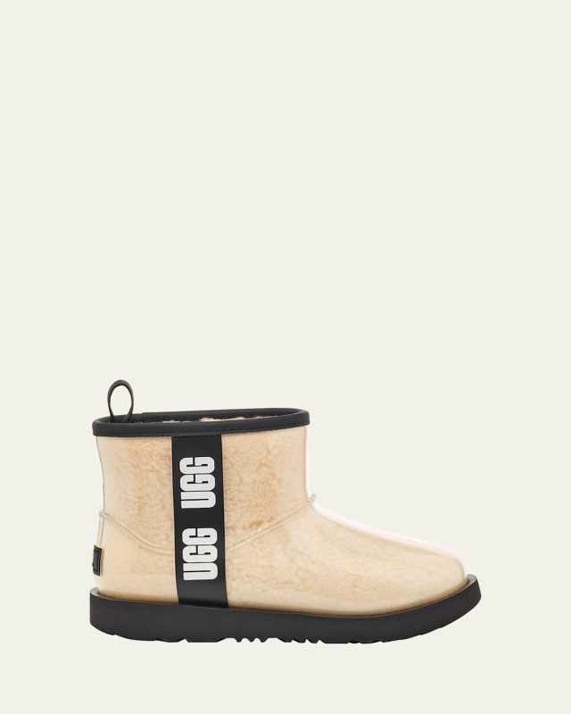 Girl's Classic Mini Logo See-Through Waterproof Boots, Toddler/Kids
