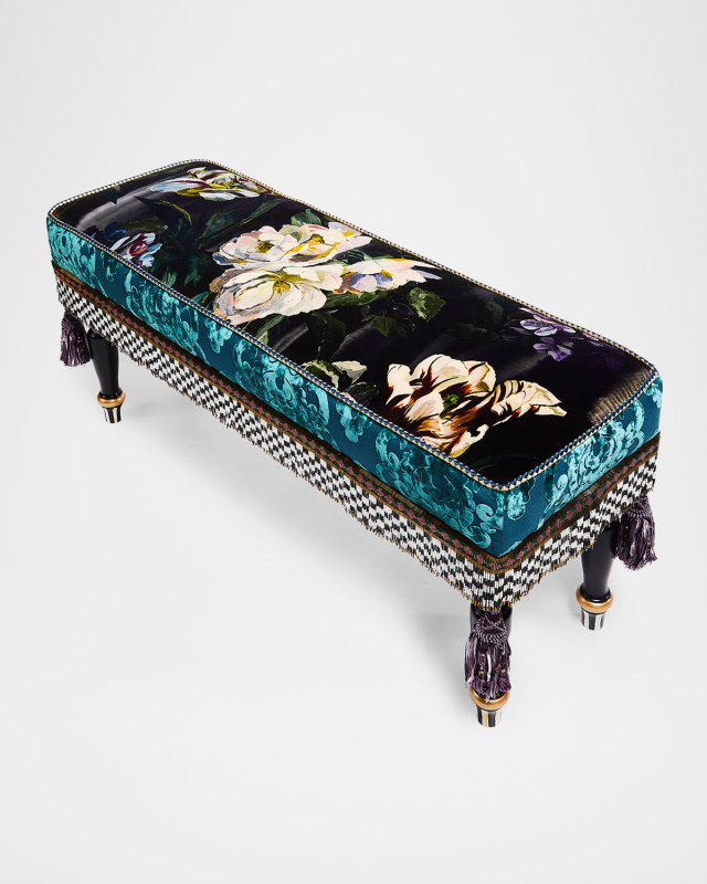 Moonlight Garden Floral Scuttlebutt Bench