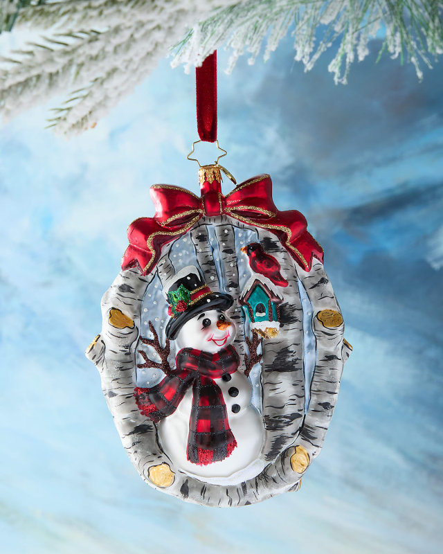 A Snowy Feathered Friend Christmas Ornament