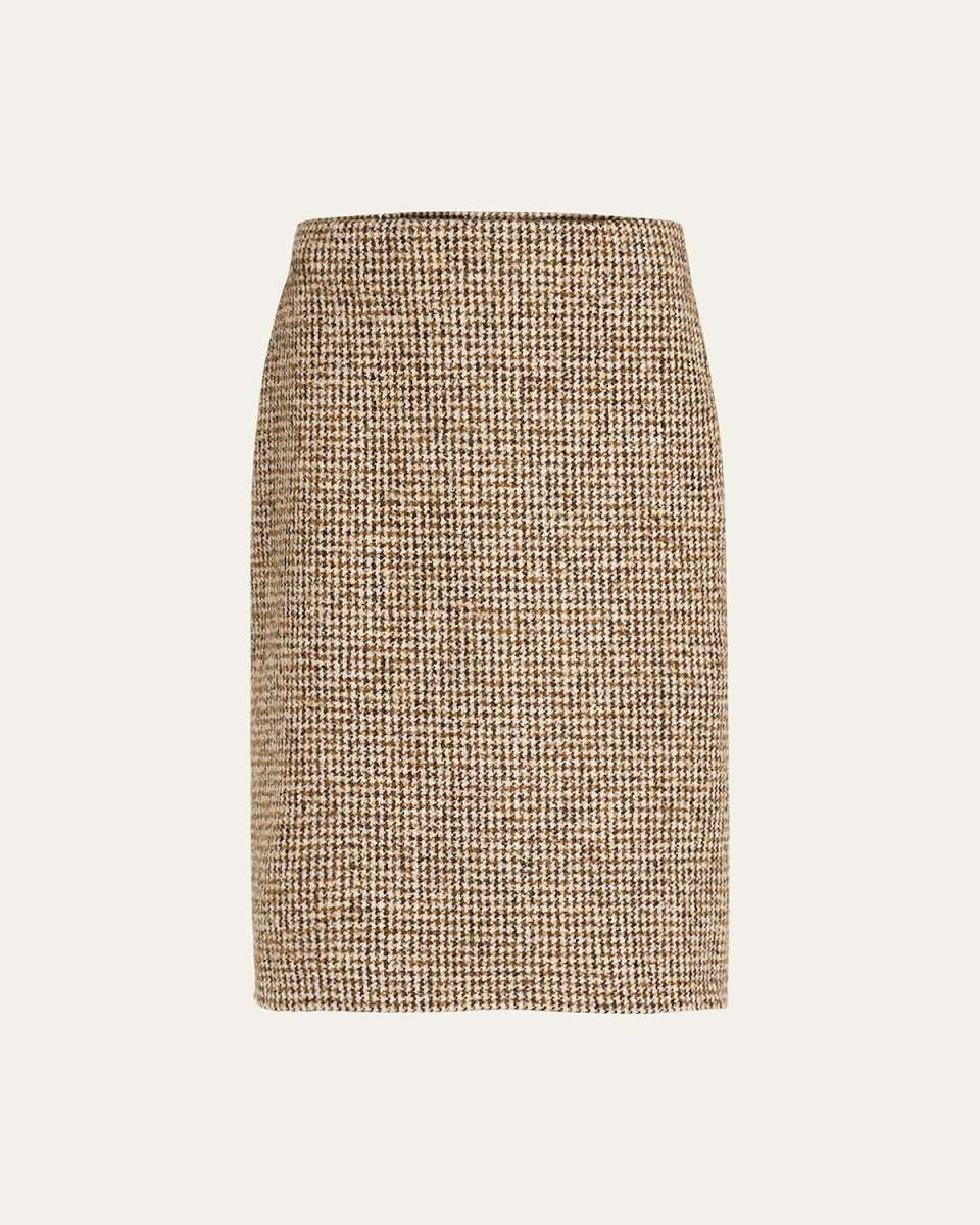 Cara Straight Houndstooth Skirt
